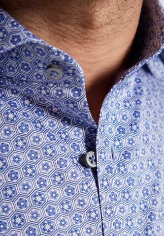 ETERNA Regular fit Button Up Shirt in Blue