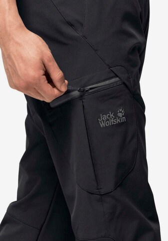 JACK WOLFSKIN Regular Hose 'Chilly Track' in Schwarz