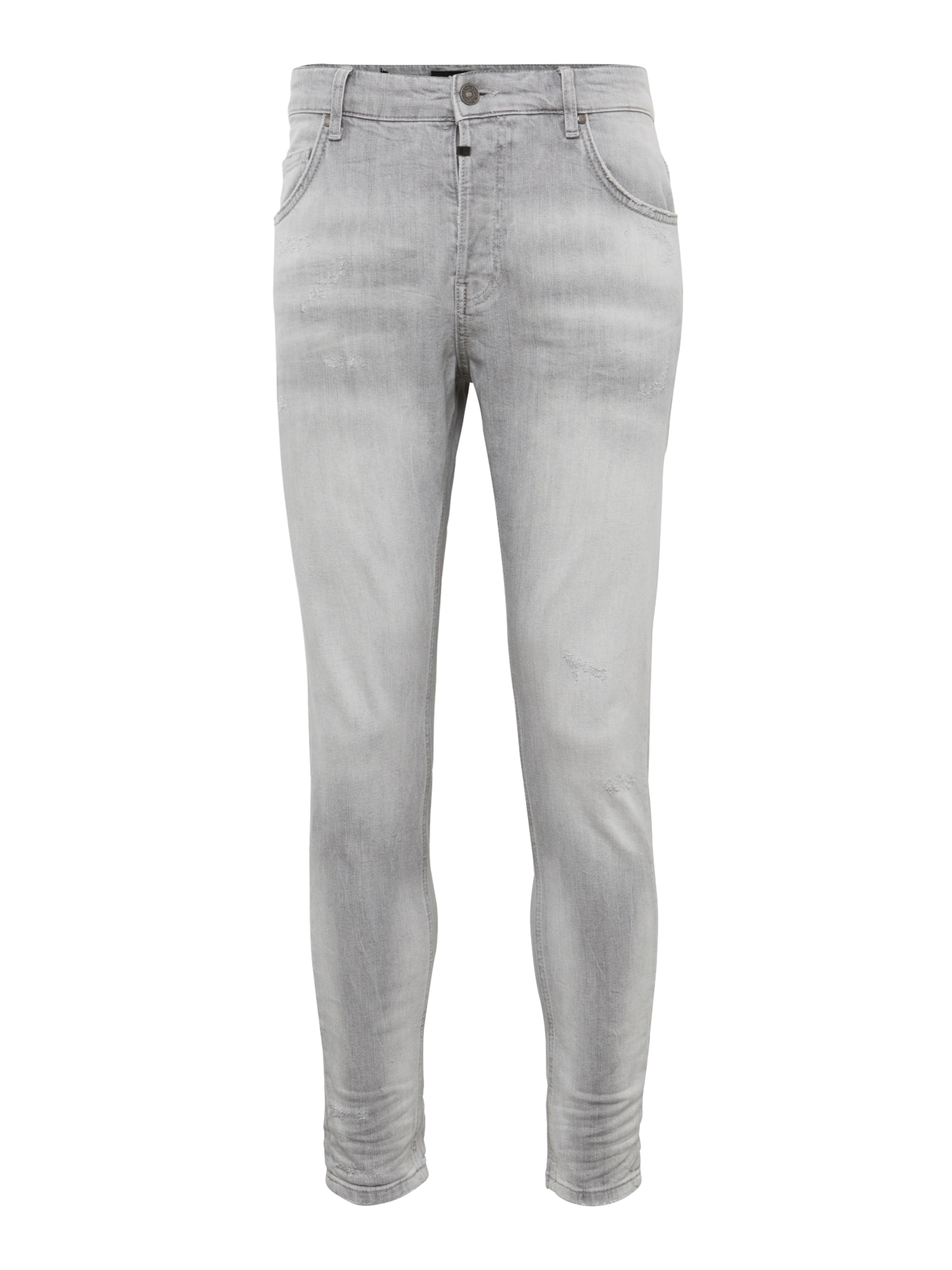 tigha - Jeans 'Billy the Biker' in de kleur Lichtgrijs