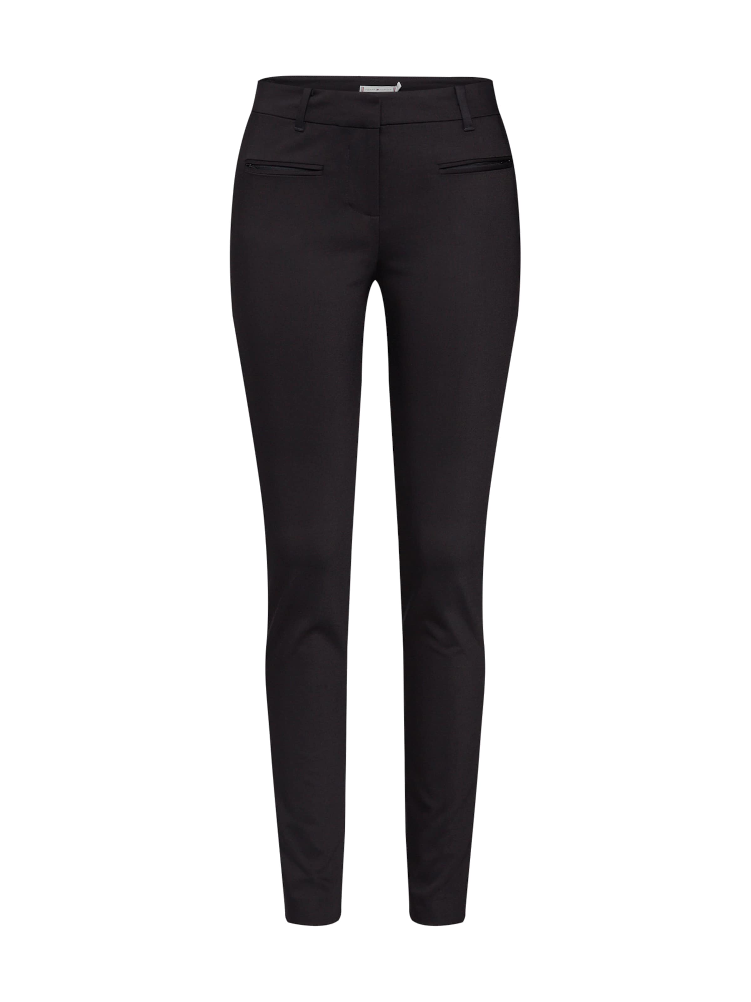 TOMMY HILFIGER Slimfit Kalhoty 'Marta' – černá: přední strana
