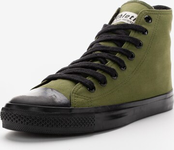 Ethletic High-Top Sneakers in Green: front