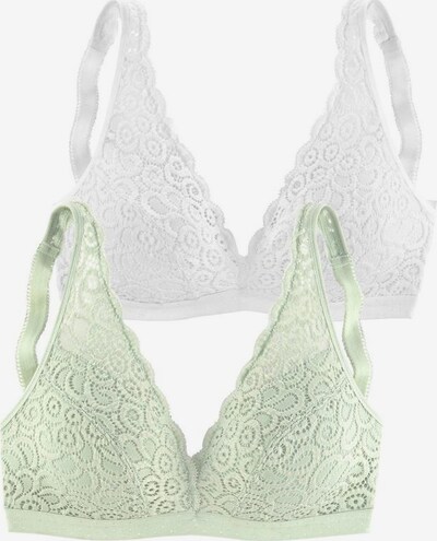 PETITE FLEUR Bralette-BH in pastellgrün / weiß, Produktansicht