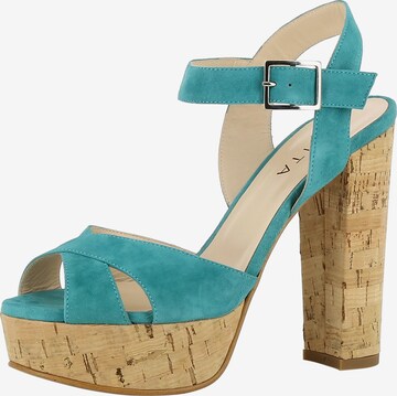 EVITA Strap Sandals 'Lana' in Blue: front