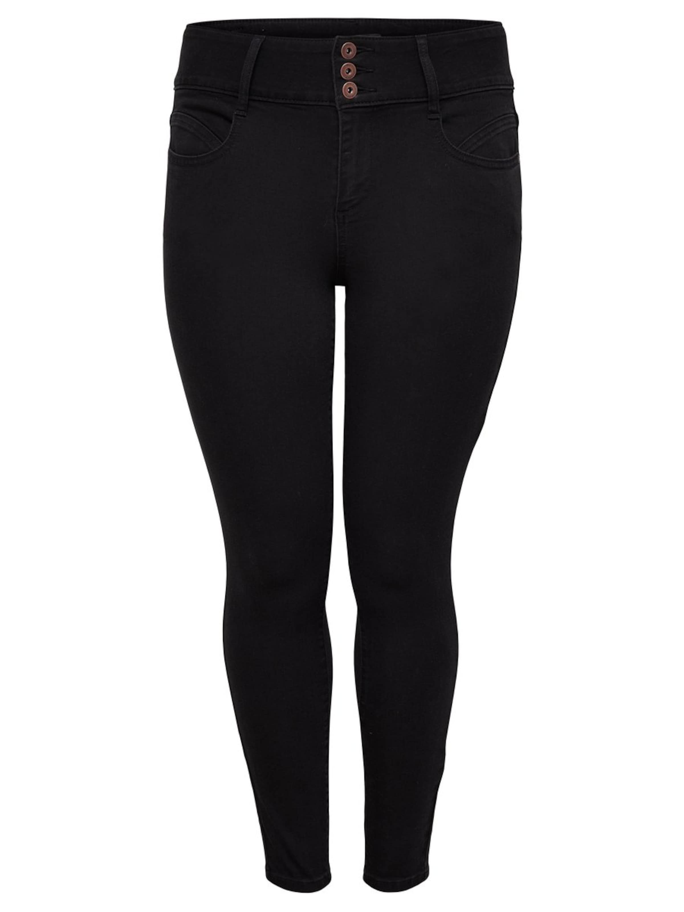 ONLY Carmakoma Kitsas Teksapüksid 'Anna', värv must: eest vaates