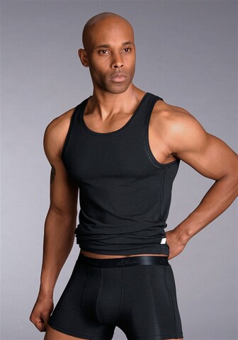 s.Oliver Undershirt in Black: front