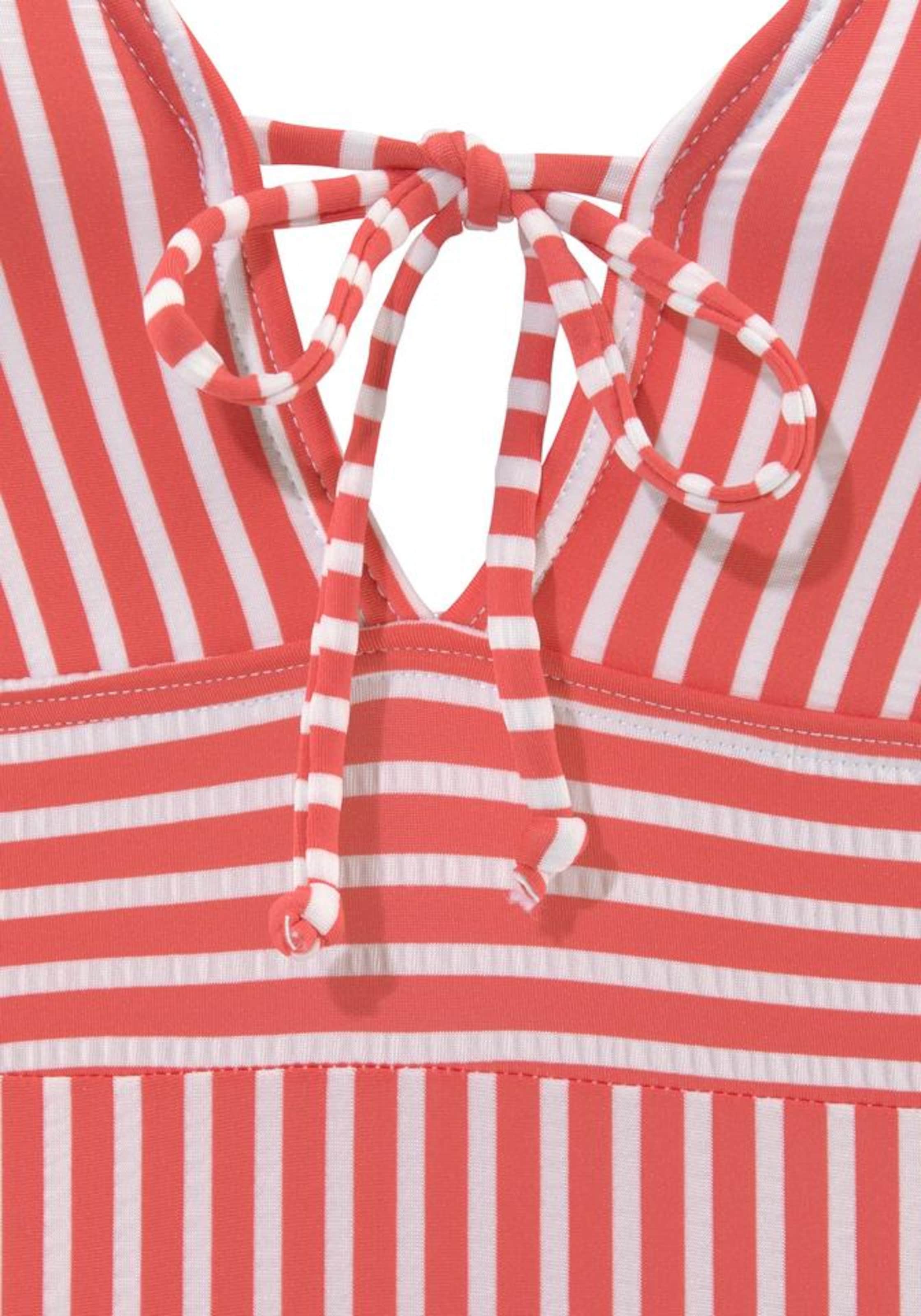 s.Oliver Сутиен с триъгълни чашки Бански костюм в червено