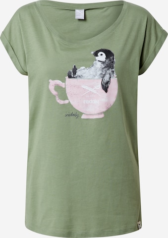 T-shirt 'Pingulax Tee' Iriedaily en vert : devant