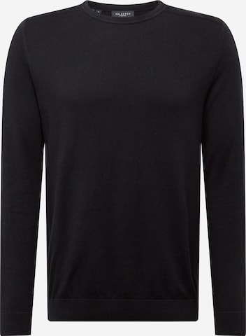 SELECTED HOMME Regular fit Sweater 'Berg' in Black: front