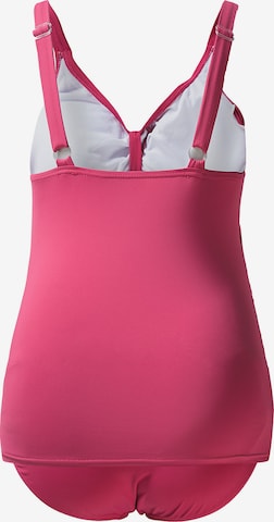 petit amour T-shirt Tankini 'Amanda' i pink