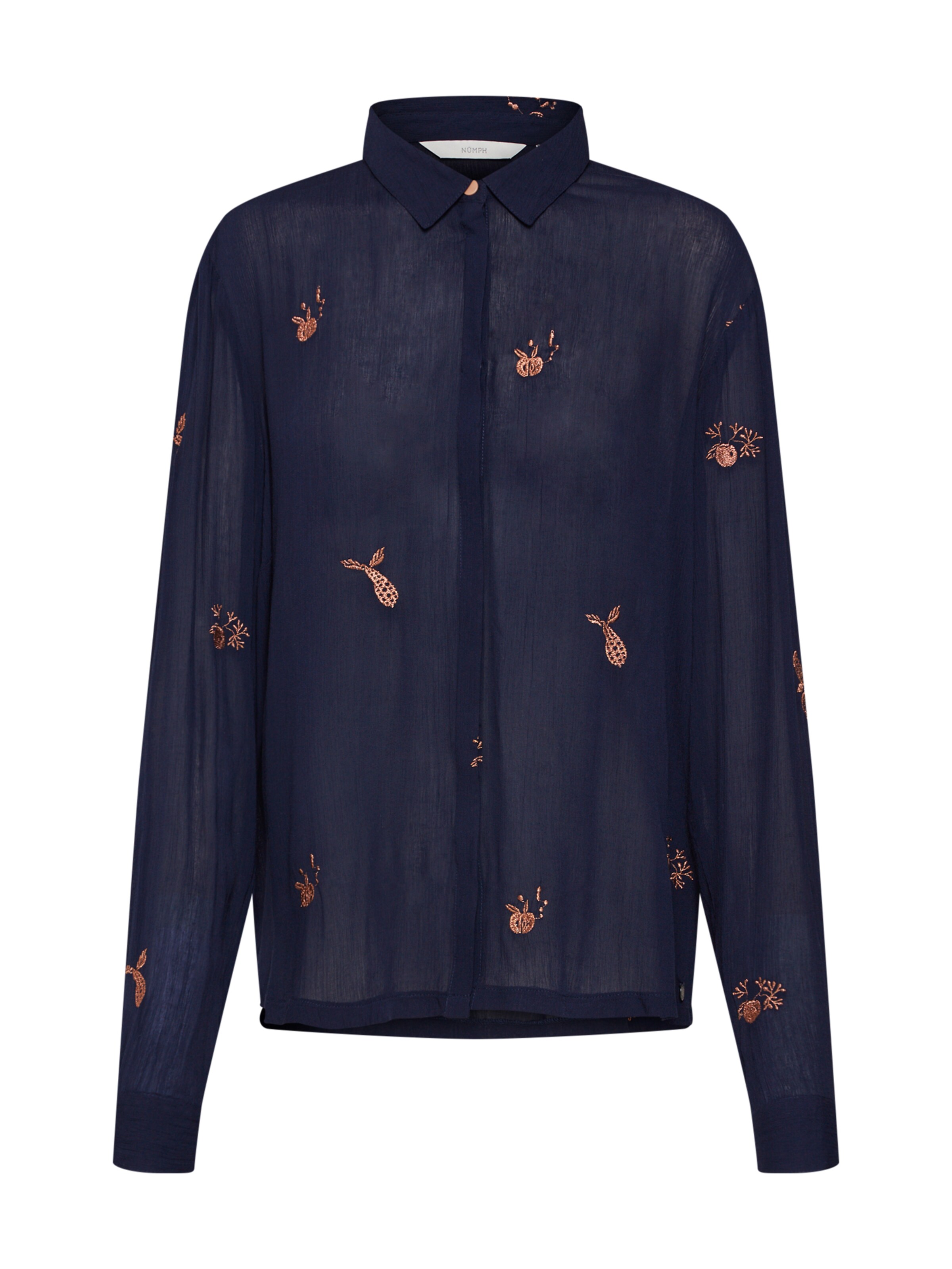 NÜMPH - Blouse 'Numethaven' in de kleur Blauw