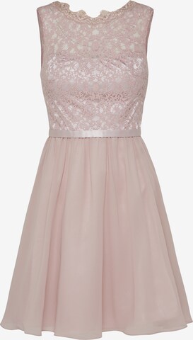 Robe de cocktail Laona en rose : devant