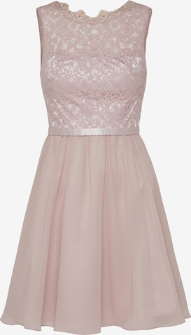 Robe de cocktail Laona en rose : devant