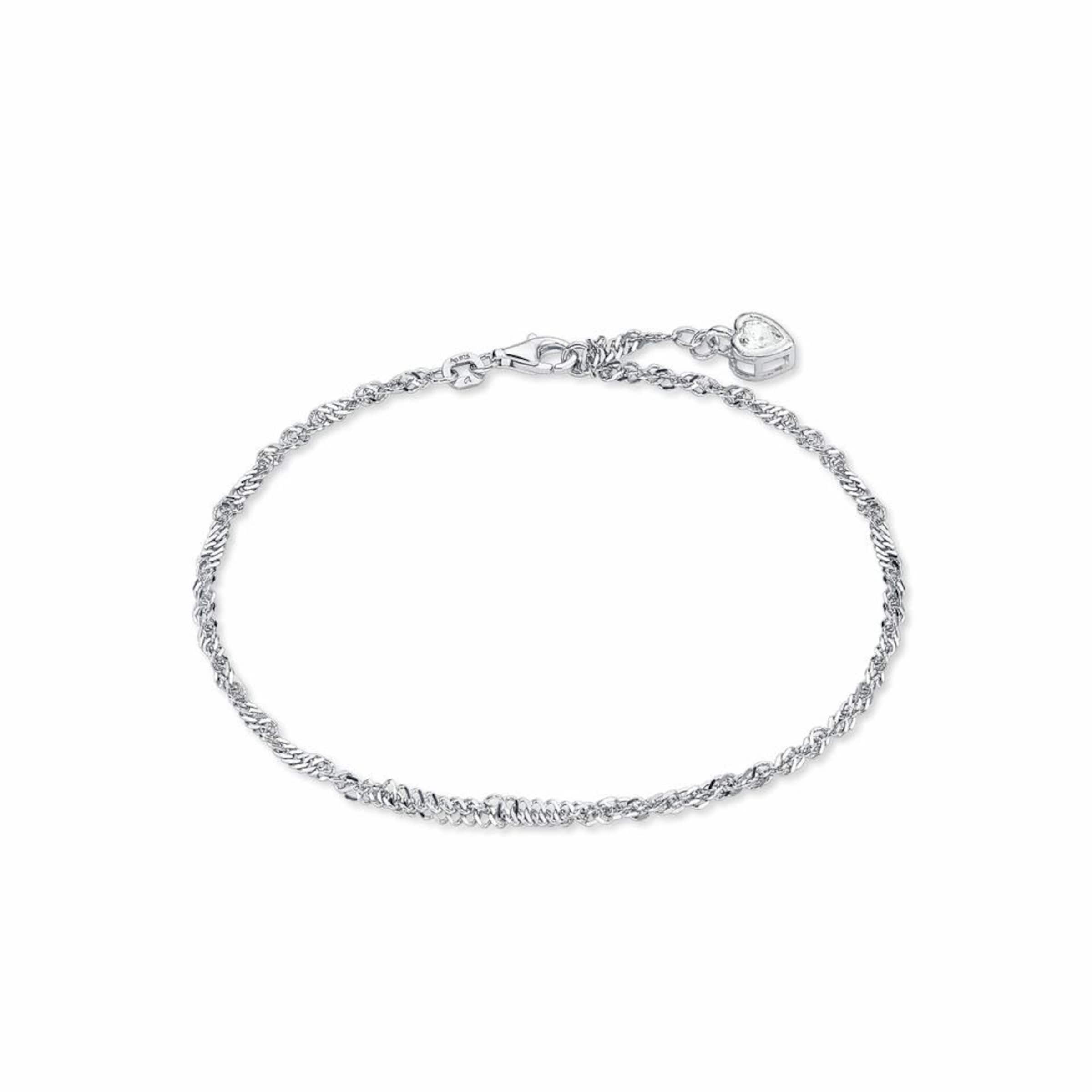AMOR Foot Jewelry 'Herz' in Silver: front