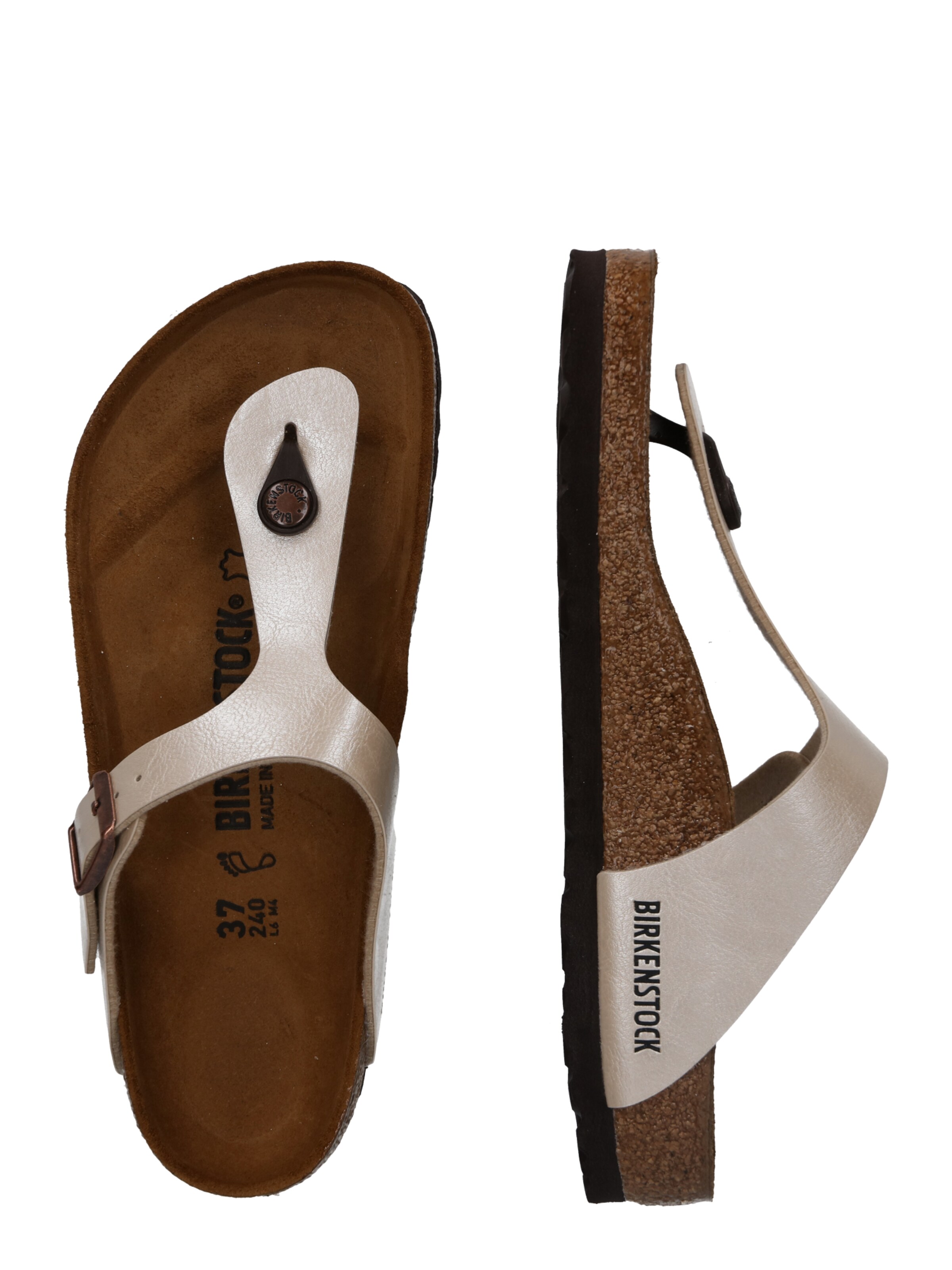 Flip-flops 'Gizeh' de la BIRKENSTOCK pe alb