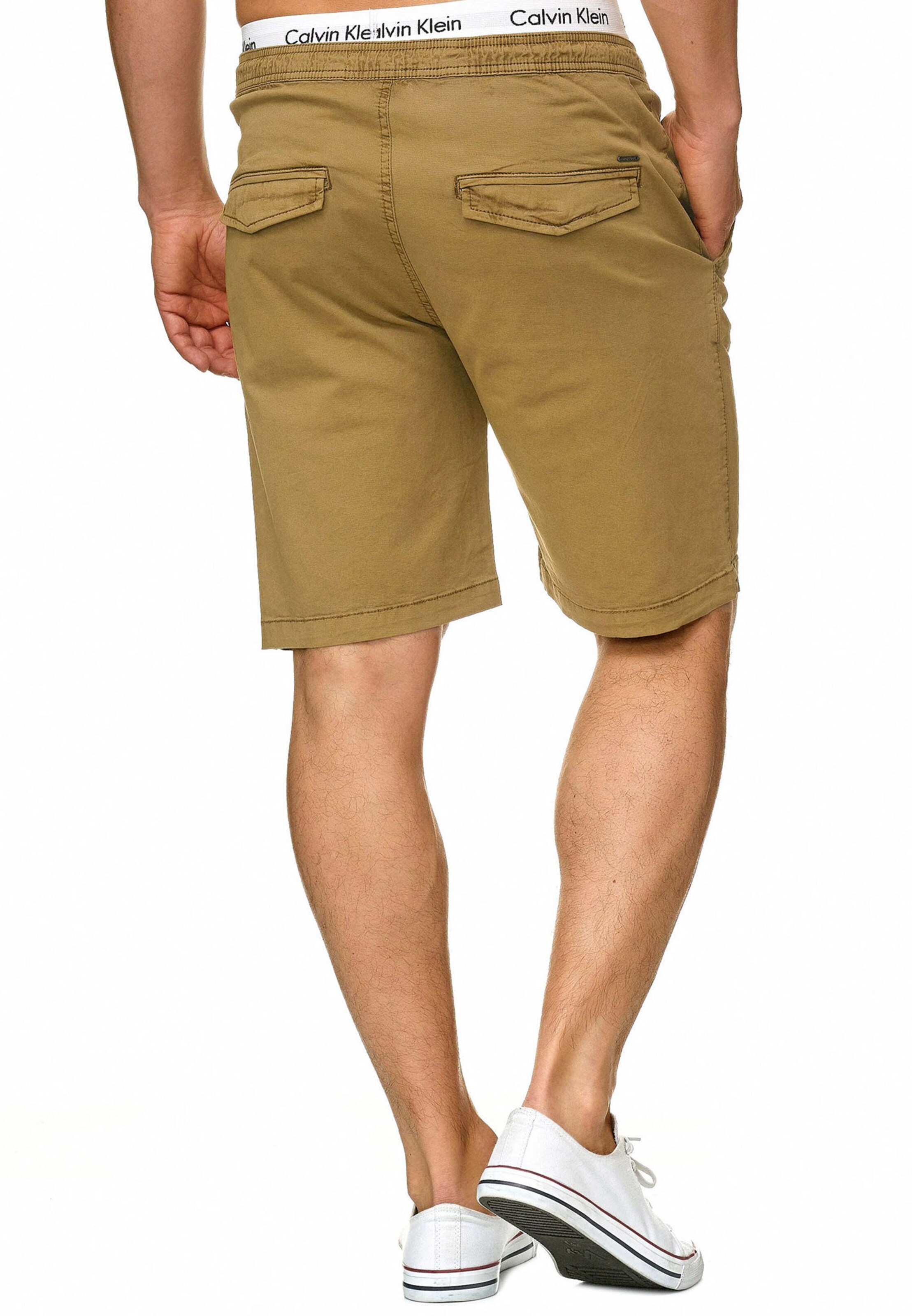 INDICODE JEANS Regular Trousers 'Kelowna' in Beige