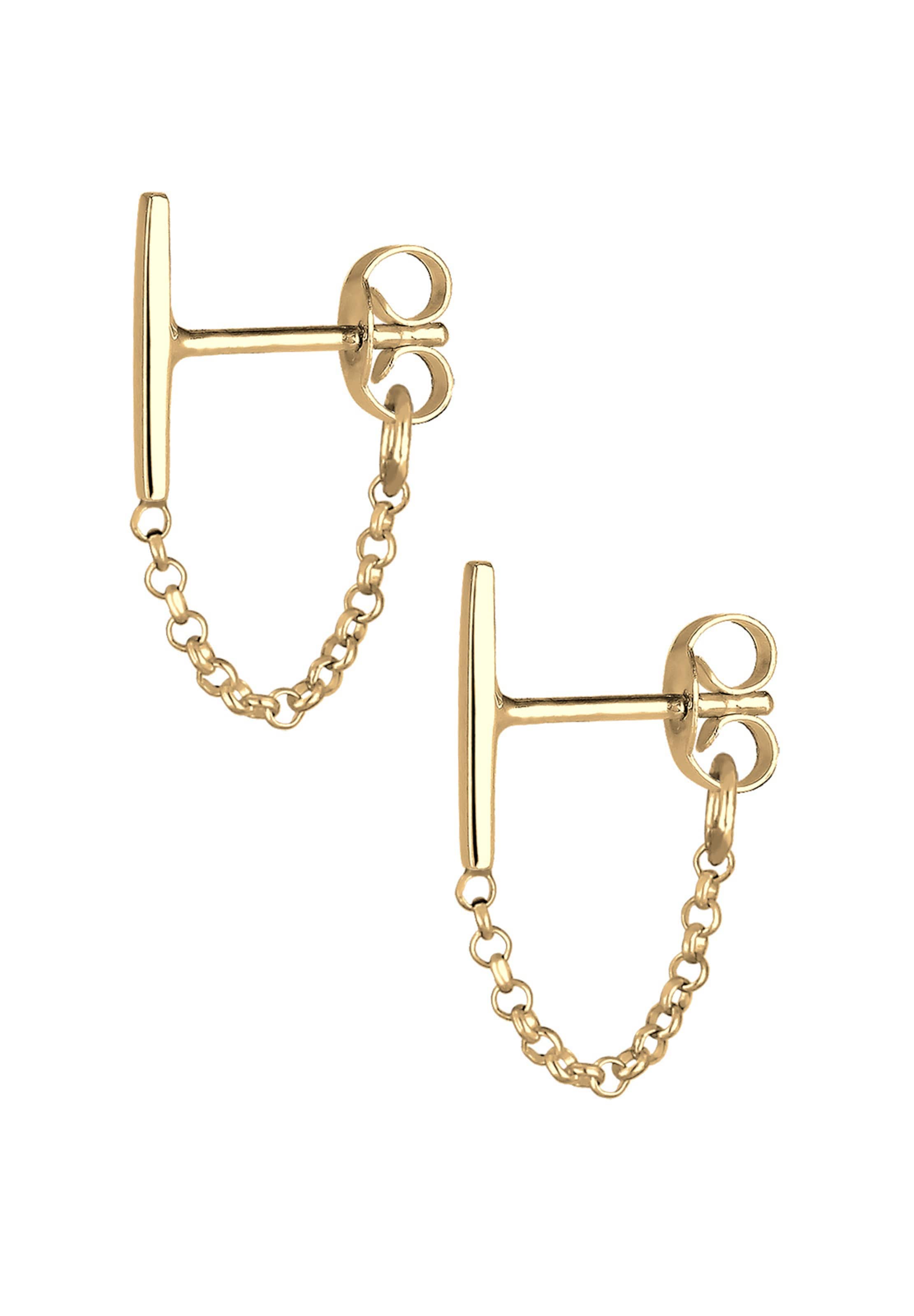 ELLI Earrings 'Geo, Kette' in Gold