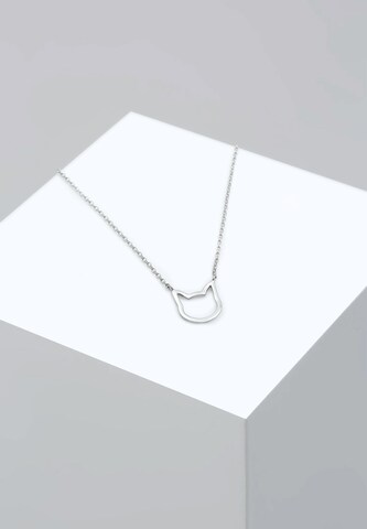 ELLI Ketting 'Katze' in Zilver