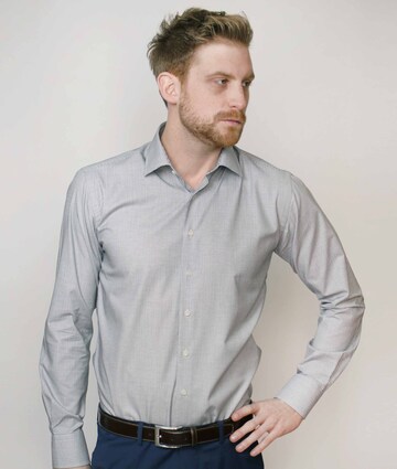 CARPASUS Regular fit Business Shirt ' Classic ' in Grey: front
