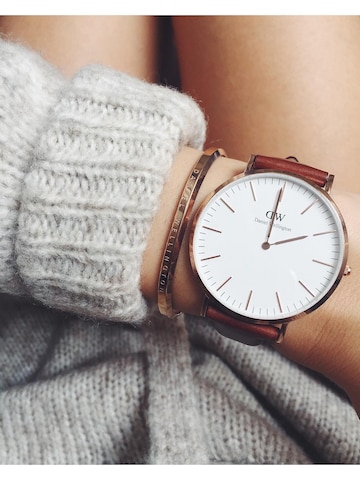 Montre à affichage analogique 'Classic Collection St. Mawes' Daniel Wellington en marron