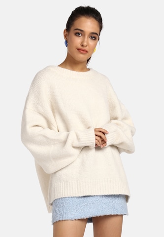 Pull-over MYMO en beige : devant