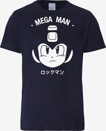 LOGOSHIRT Shirt 'Mega Man' in Blauw: voorkant