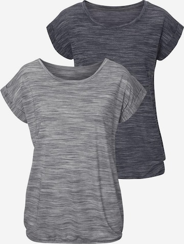 T-shirt BEACH TIME en gris : devant