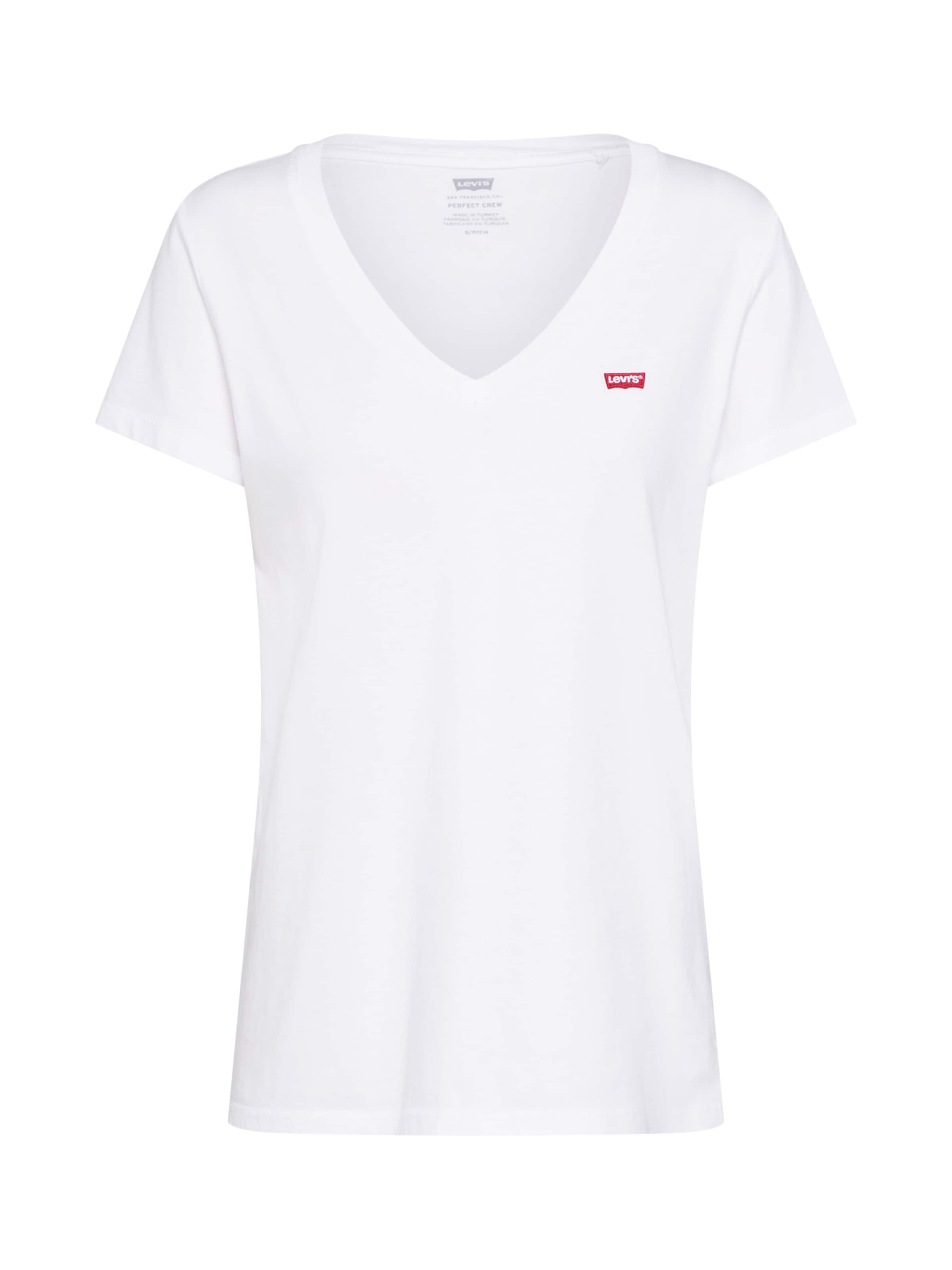 LEVI'S ® Μπλουζάκι 'Perfect V-Neck Tee' σε λευκό: μπροστά