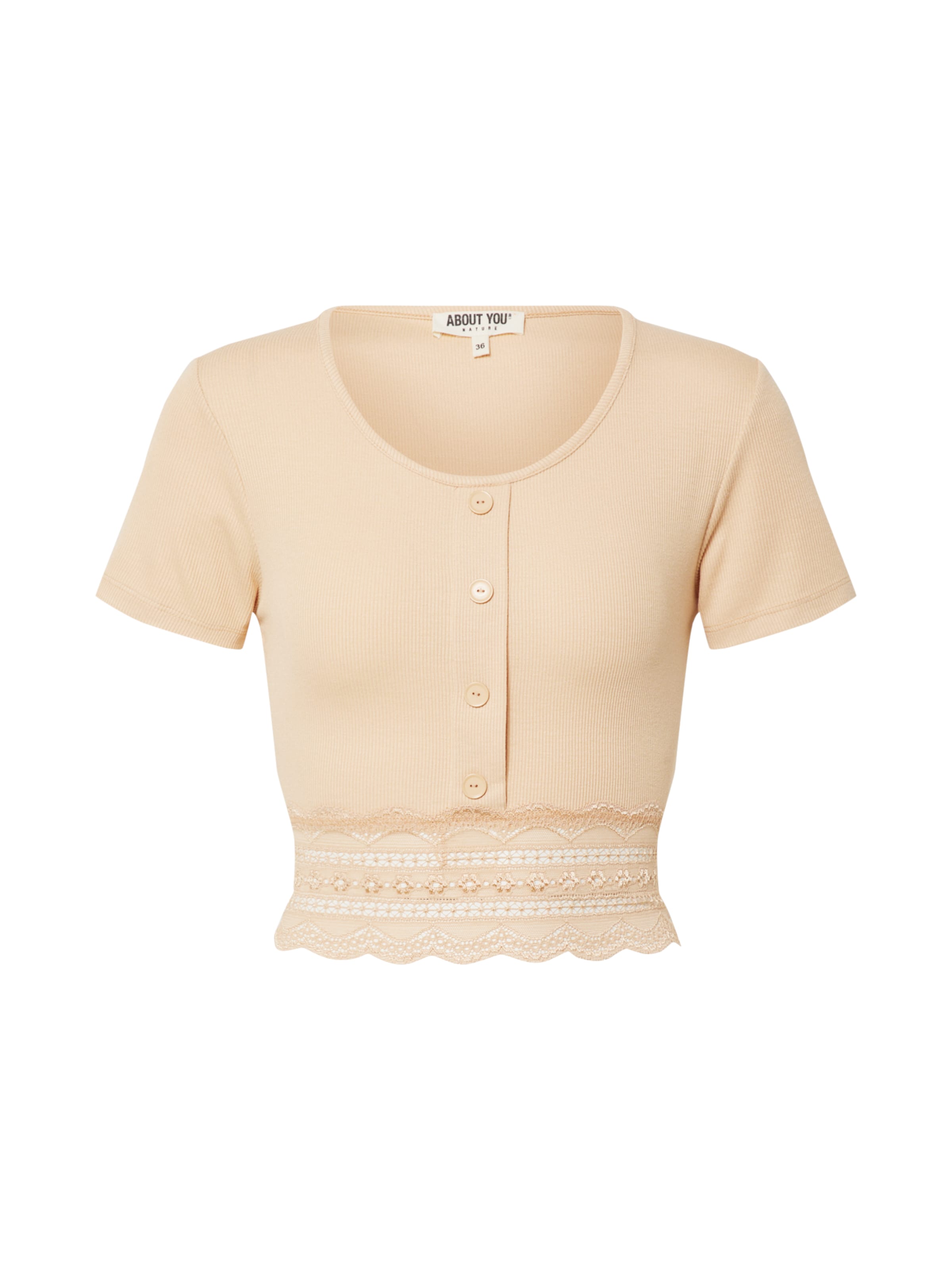 T-shirt 'Carin' ABOUT YOU en beige : devant