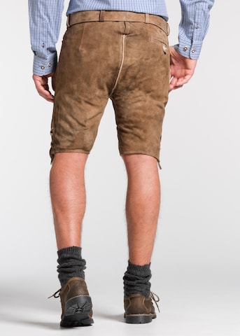 SPIETH & WENSKY Slimfit Shorts 'Mayen' in Braun