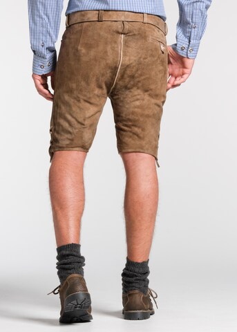 SPIETH & WENSKY Slim fit Traditional pants 'Mayen' in Brown