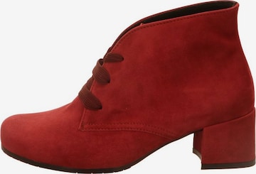 SEMLER Lace-Up Ankle Boots in Red