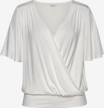 T-shirt LASCANA en blanc : devant