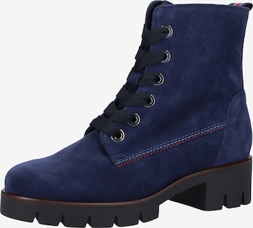GABOR Lace-Up Ankle Boots in Blue: front