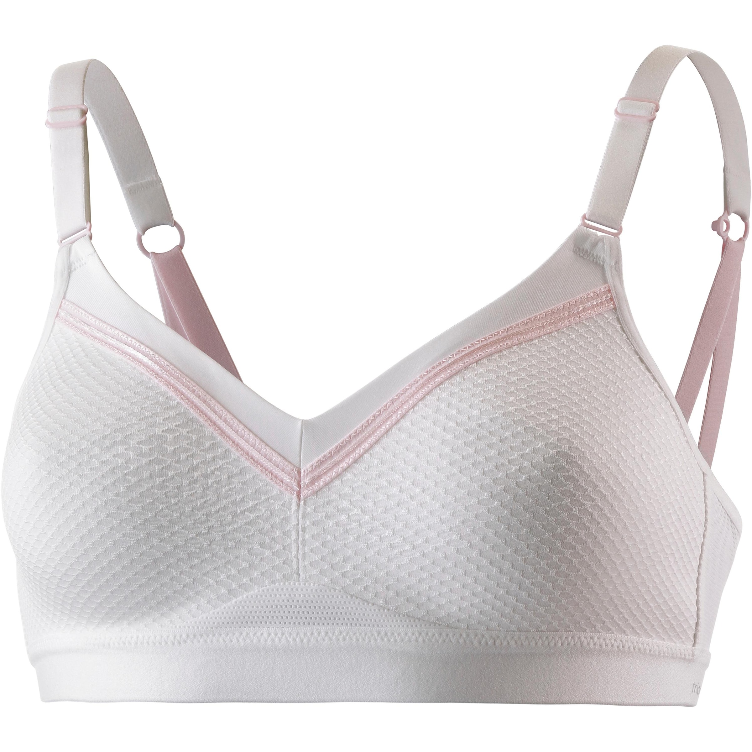 TRIUMPH Bustier Sport bh 'Free Motion' in Wit: voorkant