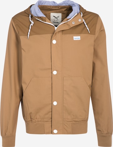 Iriedaily Between-Season Jacket 'Segelprofi' in Brown: front