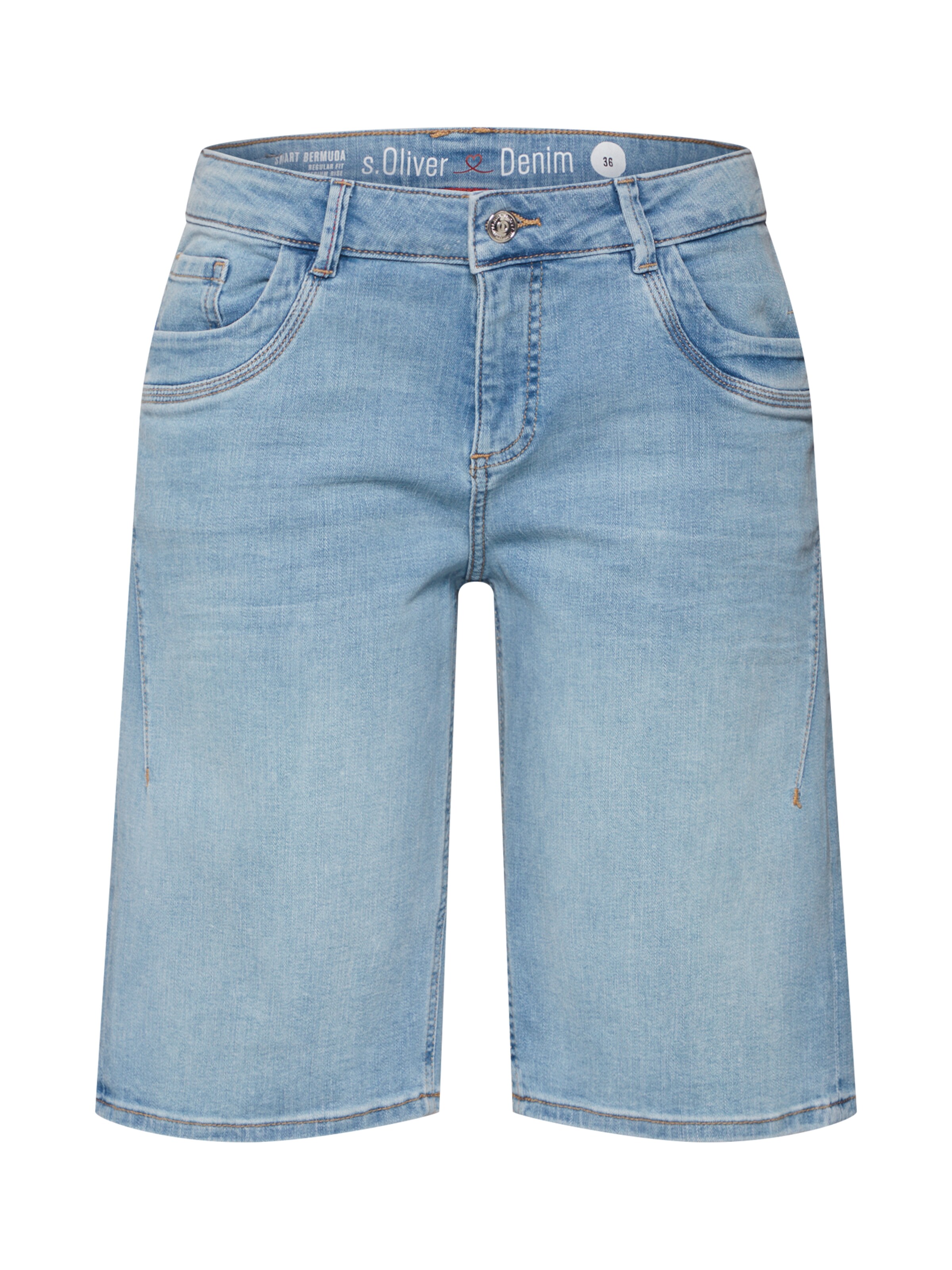 s.Oliver - Jeans 'Shorts' in de kleur Blauw denim