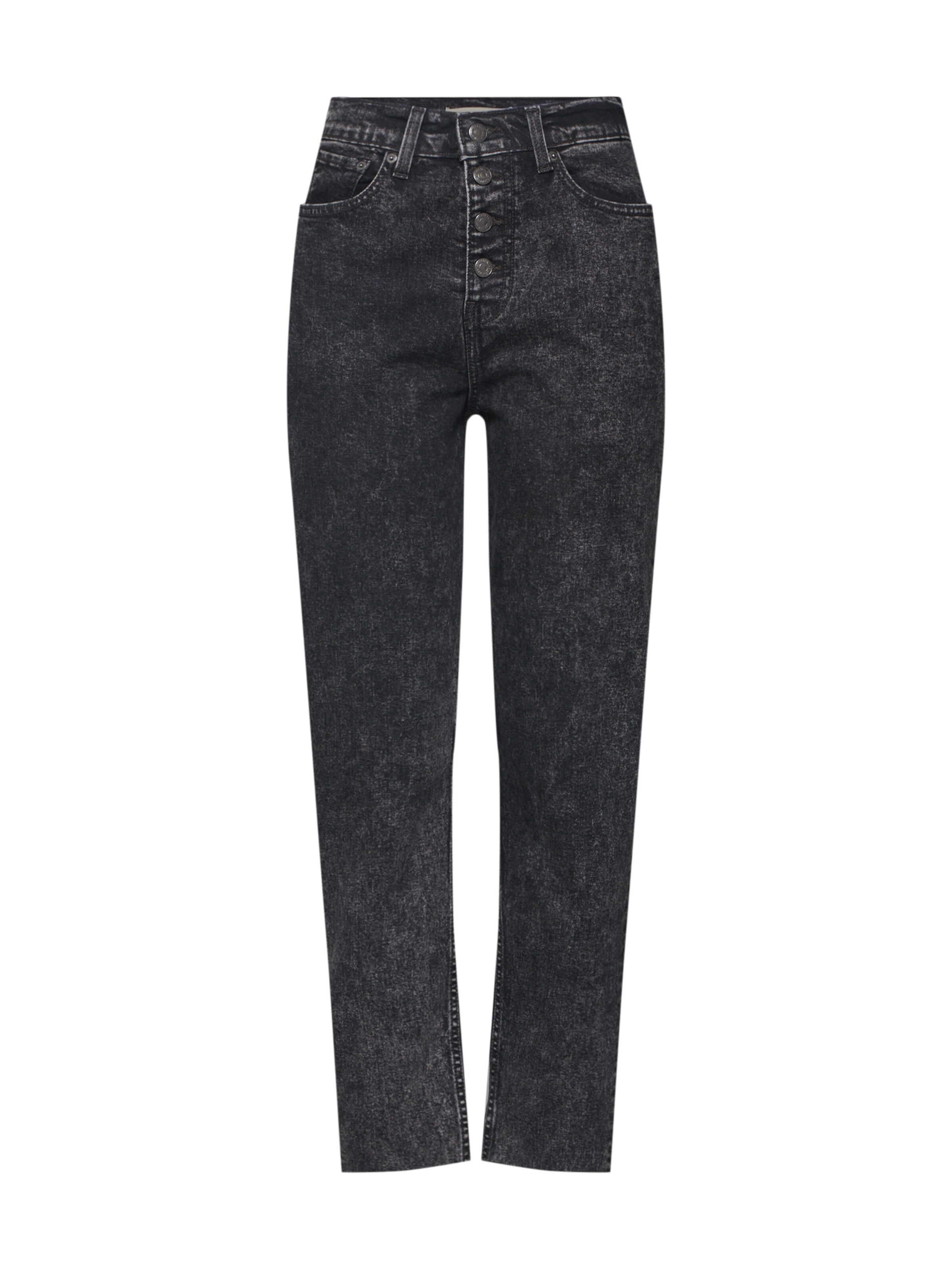 LEVI'S - Jeans 'EXPOSED BUTTON MOM JEAN' in de kleur Grey denim