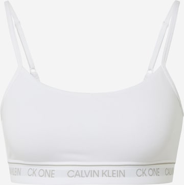 Calvin Klein Underwear حمالة صدر بلون أبيض: الأمام