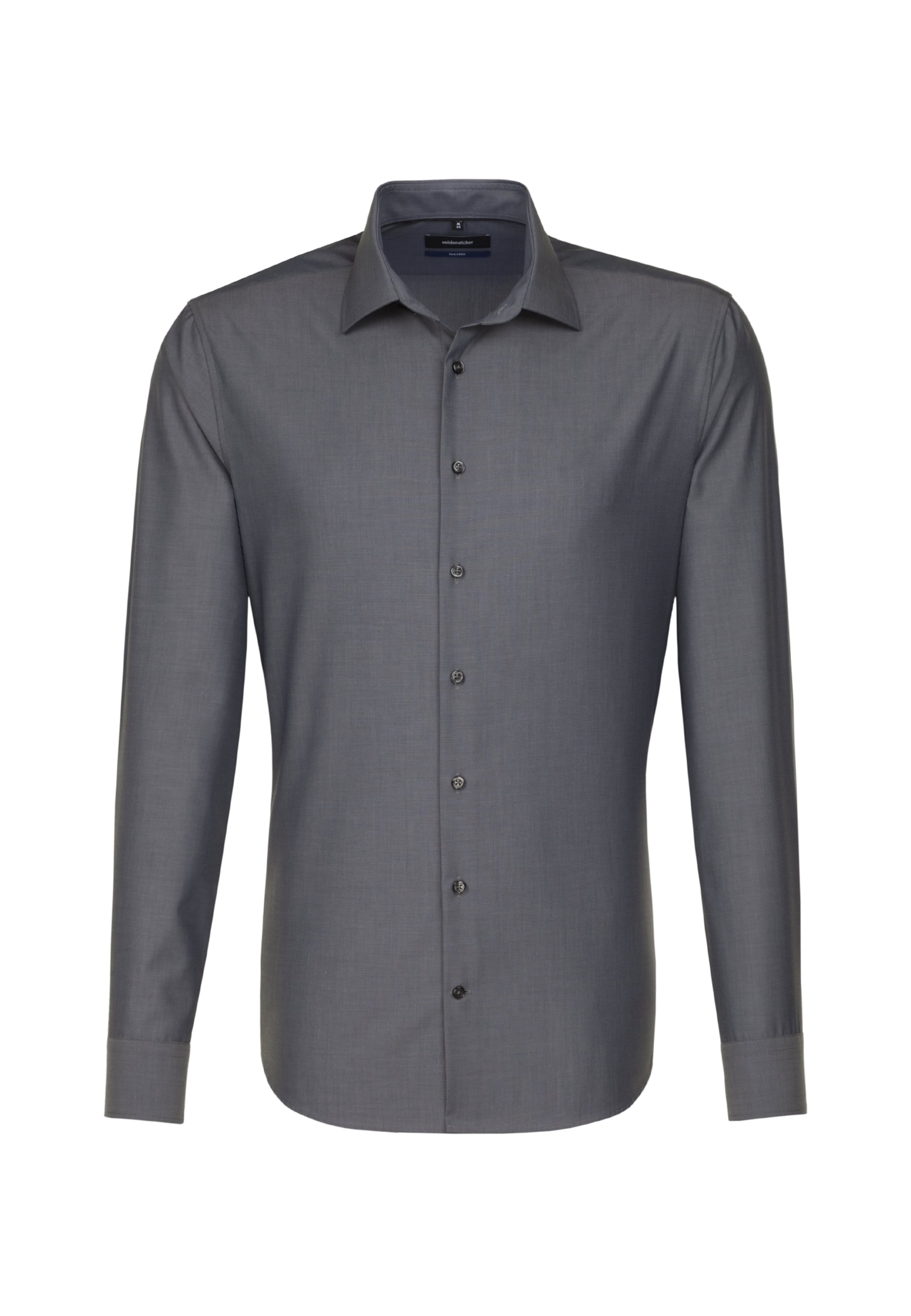 SEIDENSTICKER Slim fit Zakelijk overhemd in Grijs: voorkant