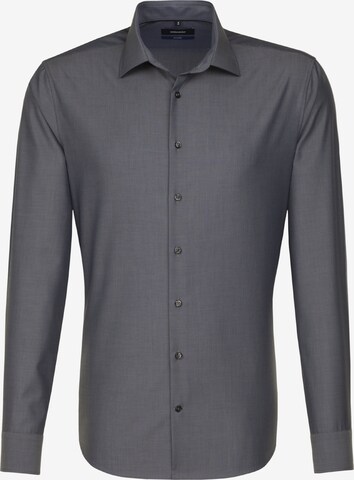 SEIDENSTICKER Slim fit Business Shirt in Grey: front