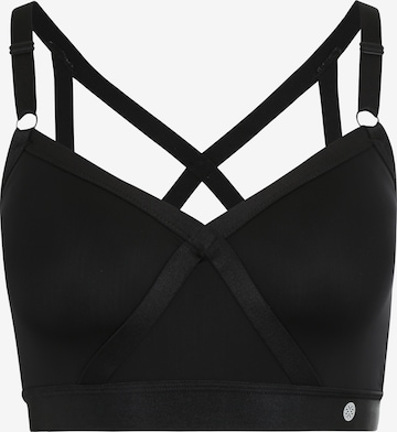 Athlecia Bustier Sport bh 'Peony' in Zwart: voorkant