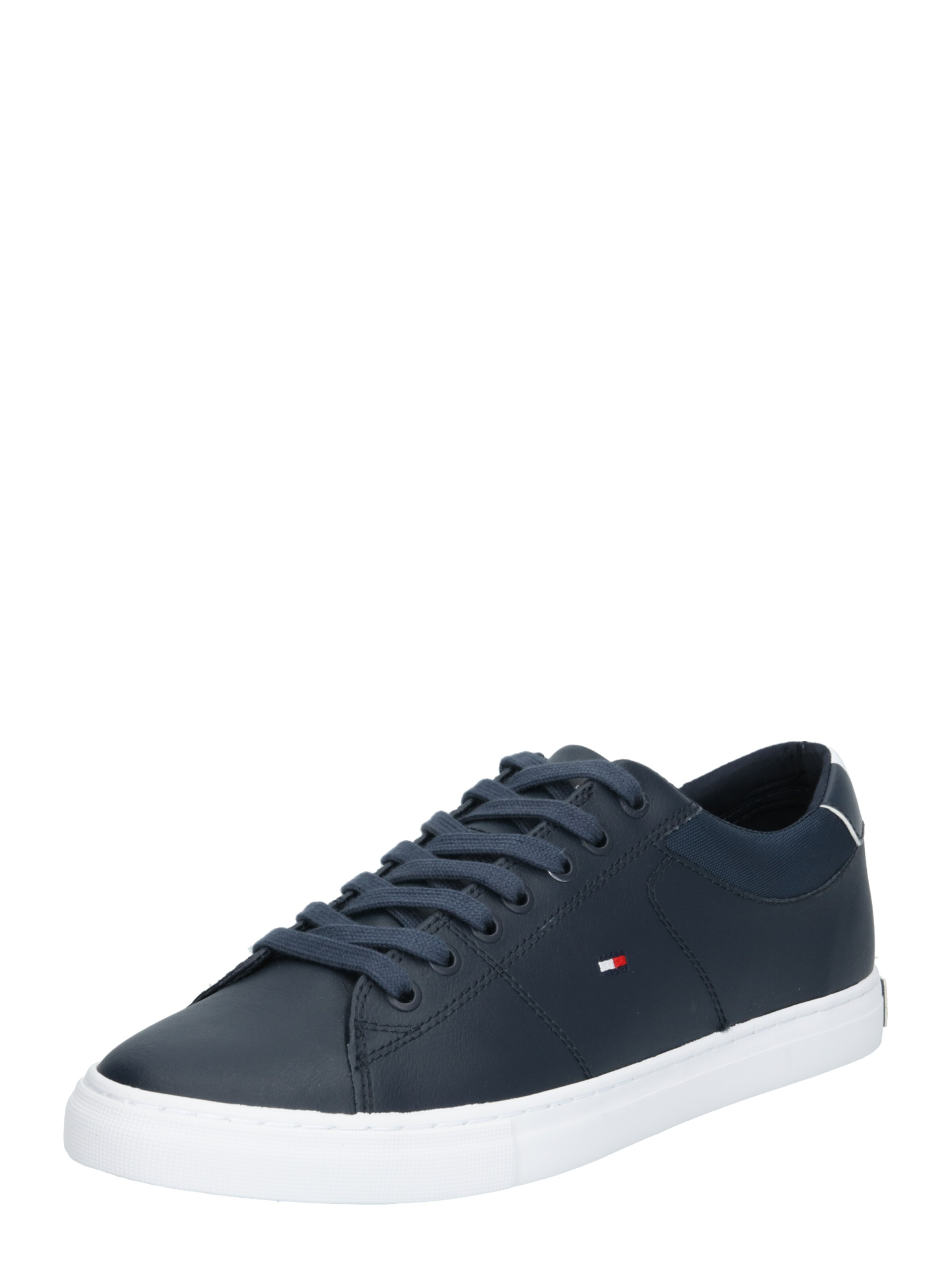 TOMMY HILFIGER - Sneakers laag 'ESSENTIAL LEATHER  COLLAR VULC' in de kleur Donkerblauw
