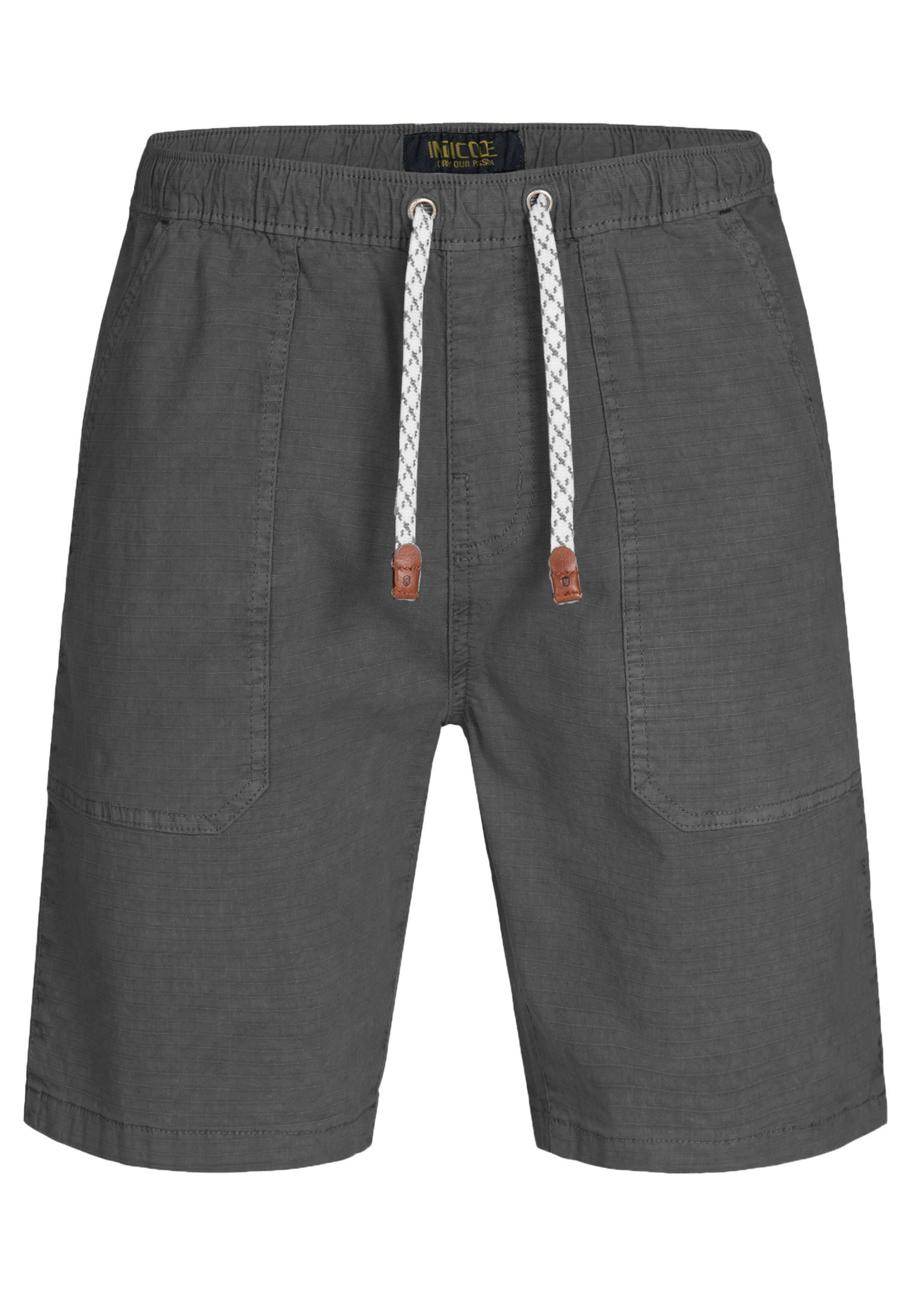 INDICODE JEANS Broek 'Stoufville' in Grijs: voorkant