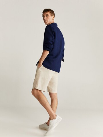 MANGO MAN Regular Fit Hemd 'Avispe' in Blau