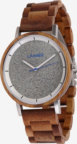 LAiMER Analog Watch 'Ludwig' in Brown: front