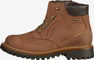 JOSEF SEIBEL Lace-Up Boots 'Chance' in Brown: front
