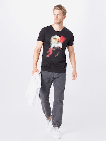 EINSTEIN & NEWTON Regular Fit T-Shirt 'Air' in Schwarz