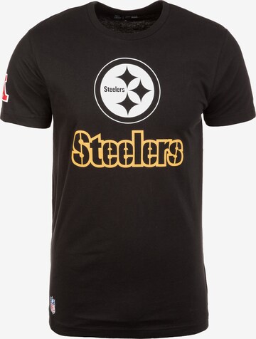 NEW ERA T-Shirt 'Pittsburgh Steelers' in Schwarz: predná strana