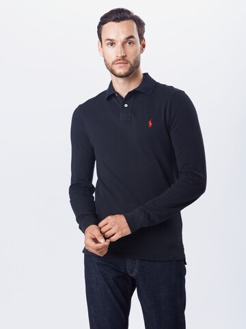 Polo Ralph Lauren Slim fit Shirt in Zwart: voorkant