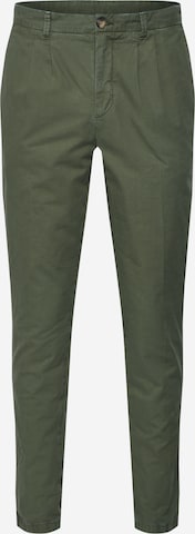 DAN FOX APPAREL Regularen Chino hlače 'Anton' | zelena barva: sprednja stran